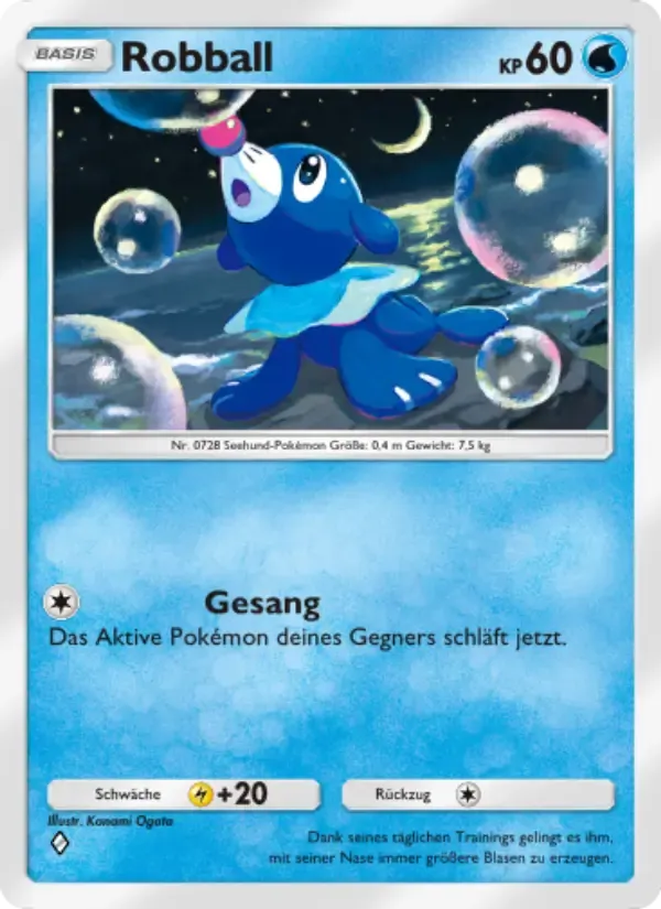 Popplio card in German
