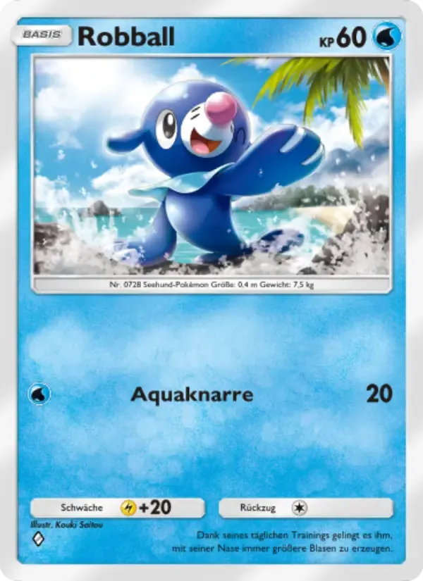 Popplio card in German
