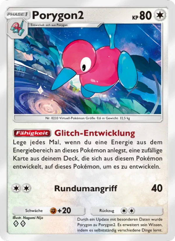 Porygon2 card in German