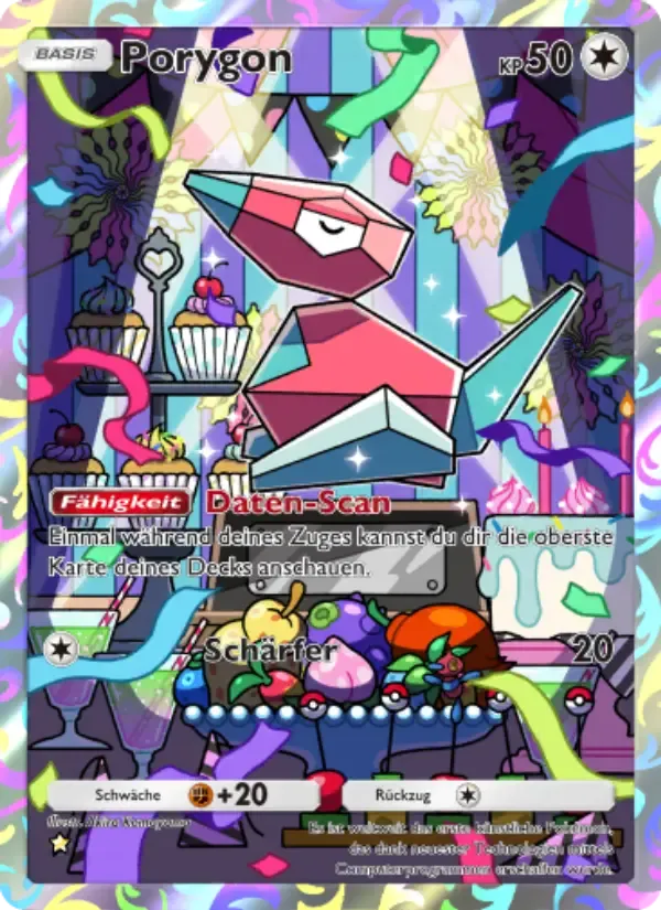 Porygon card in German