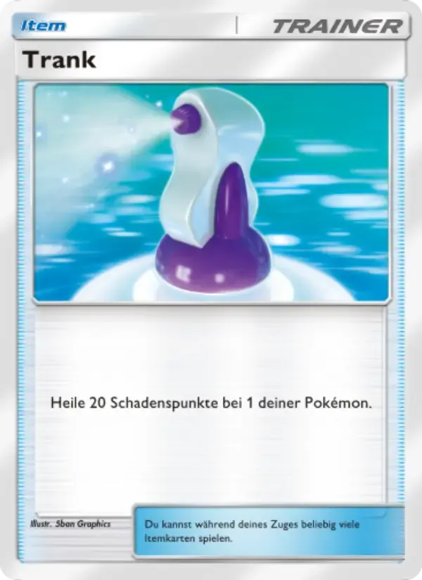 Potion card in German