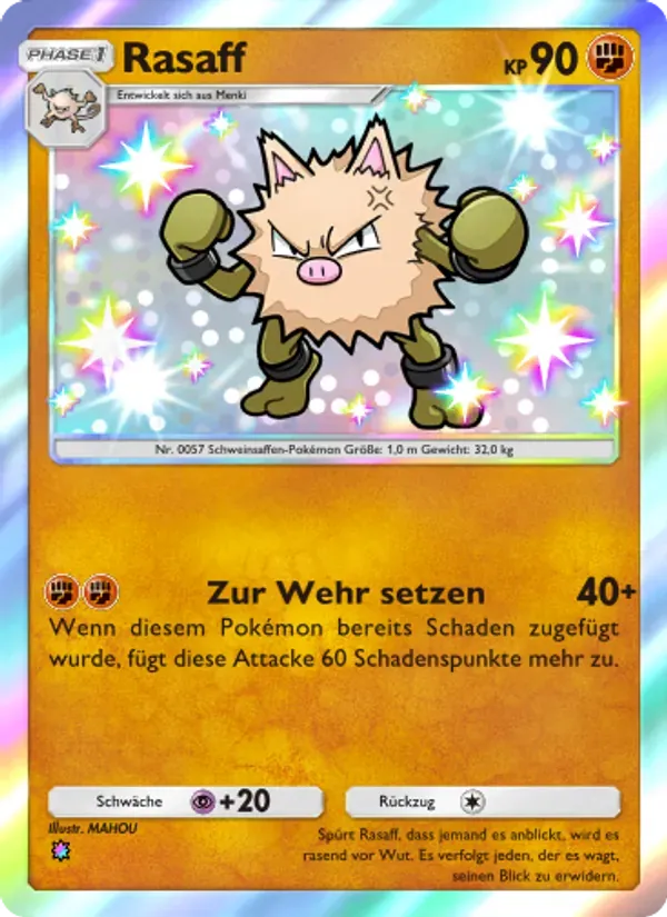 Primeape card in German