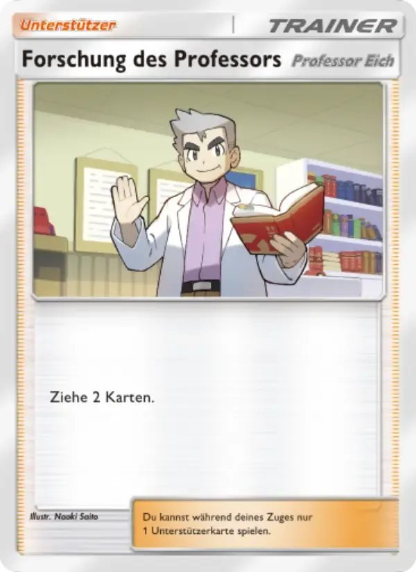 Professor's Research card in German
