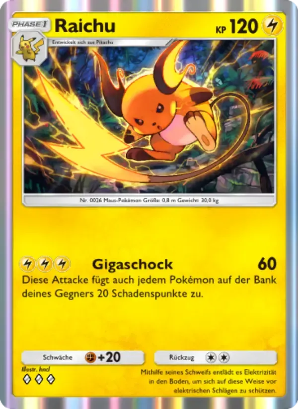 Raichu card in German
