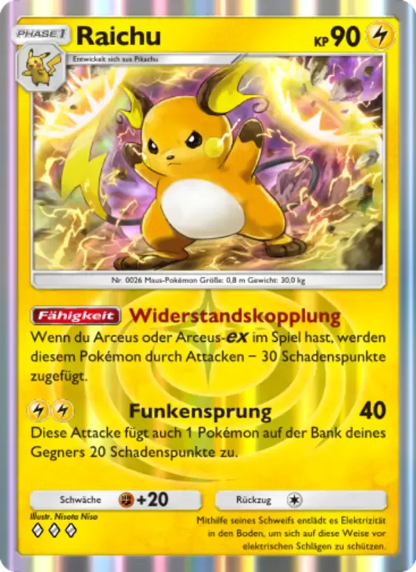 Raichu-Karte auf Deutsch