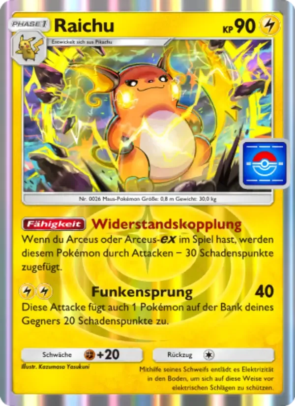 Raichu card in German