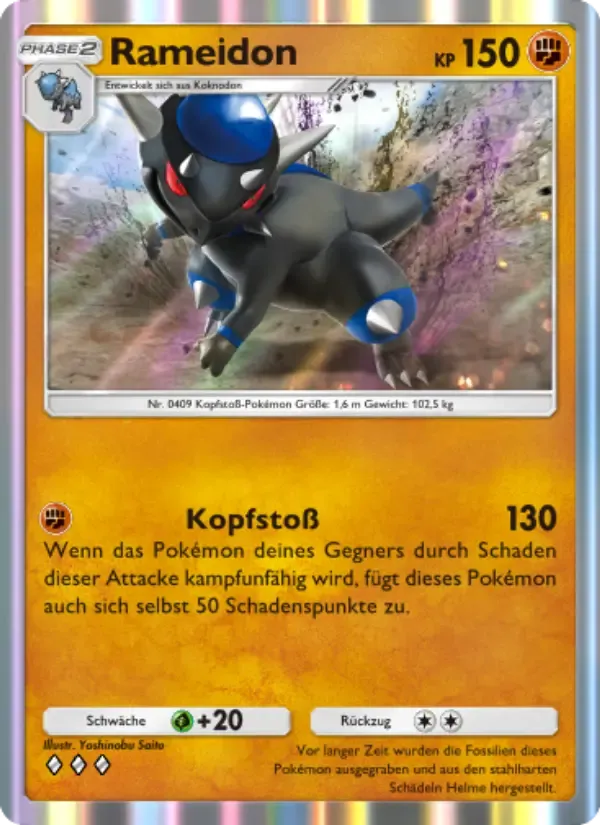 Rampardos card in German