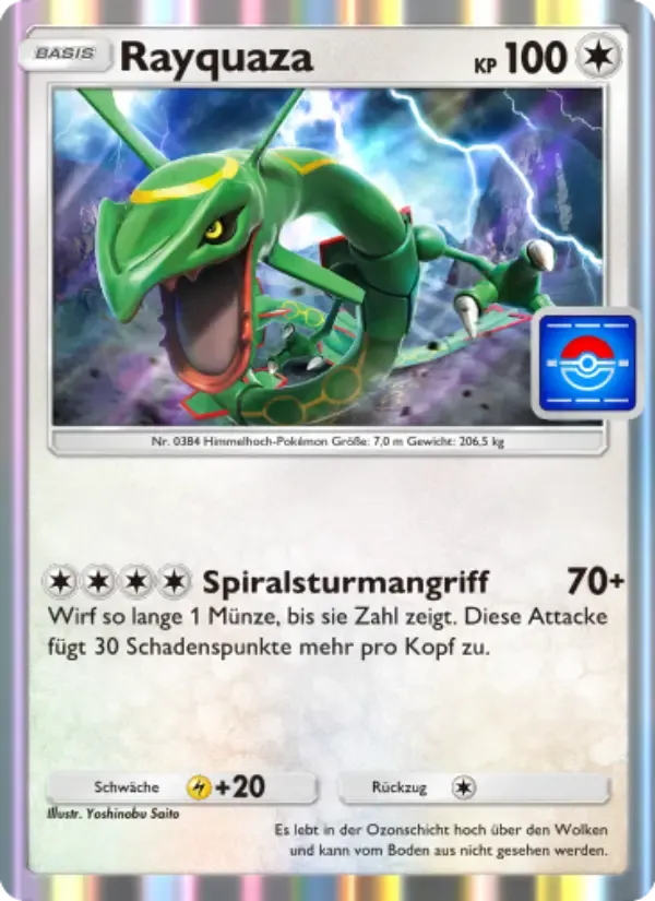 Rayquaza card in German