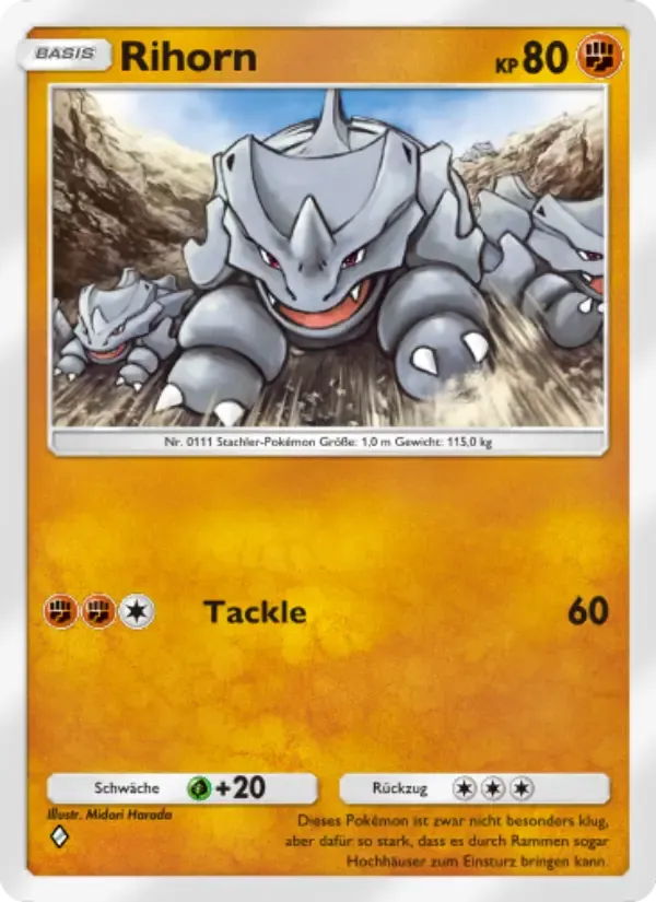 Rhyhorn card in German
