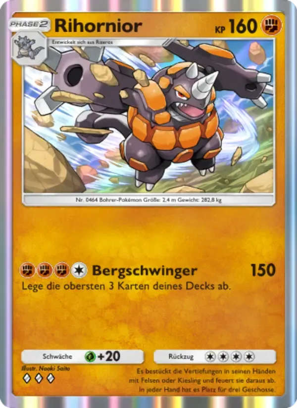 Rhyperior card in German