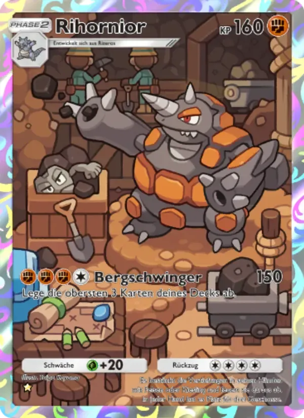 Rhyperior card in German
