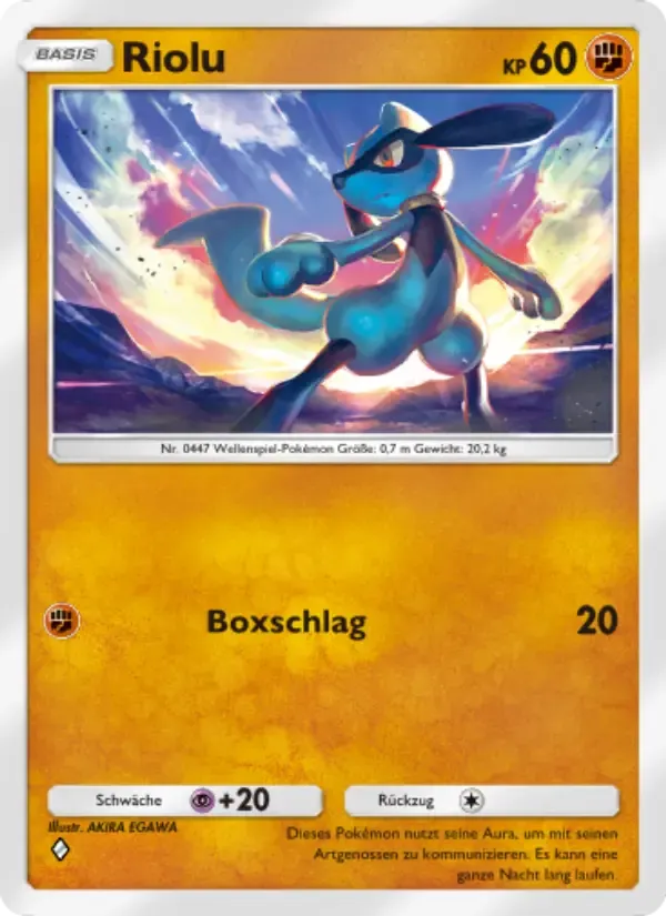 Riolu card in German