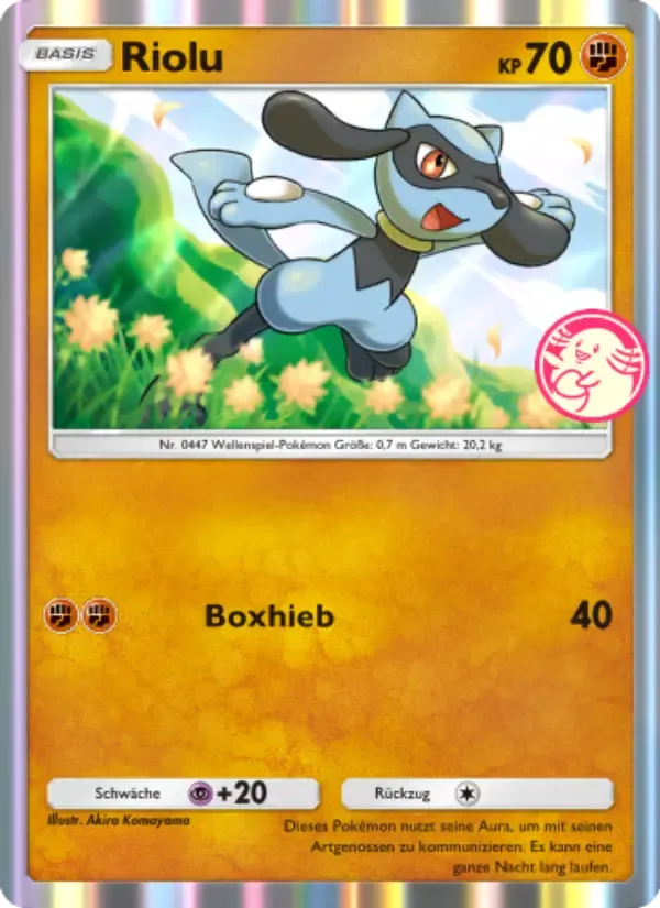 Riolu card in German