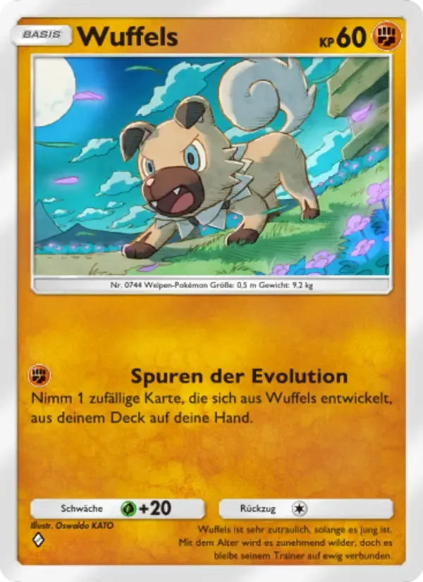Rockruff card in German