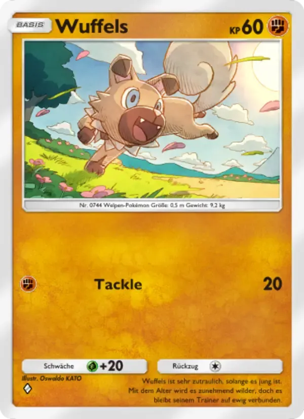 Rockruff card in German