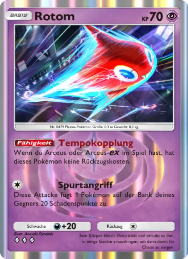 Rotom card in German