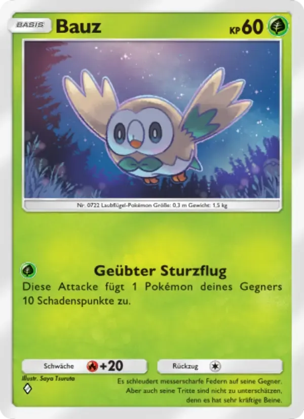 Rowlet card in German