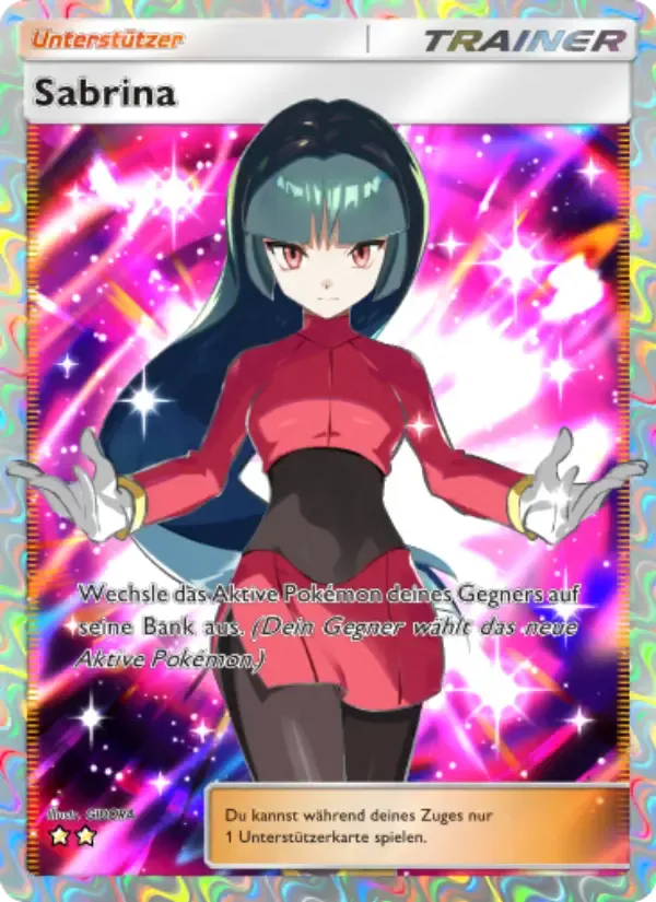 Sabrina card in German