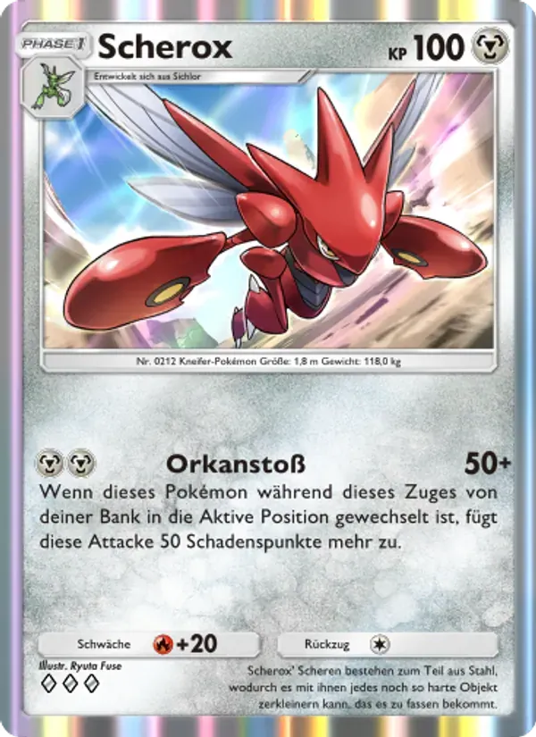 Scizor card in German