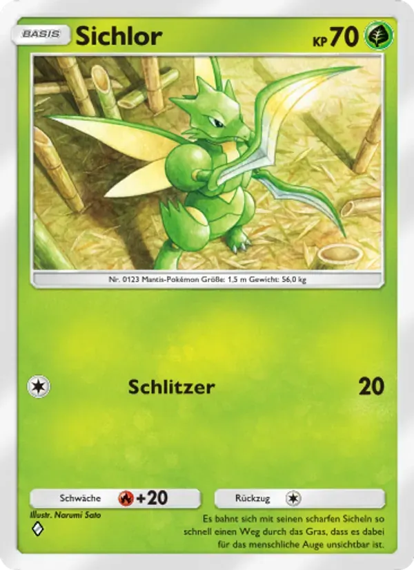 Scyther card in German