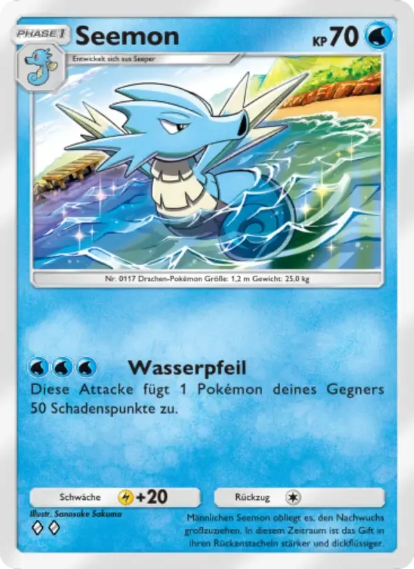 Seadra card in German