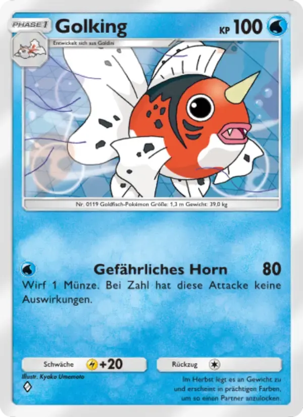 Seaking card in German