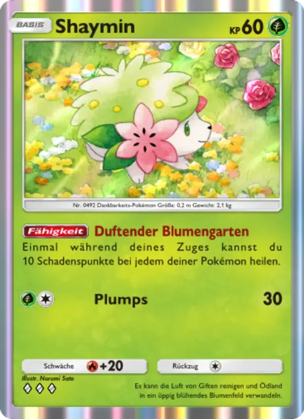 Shaymin card in German