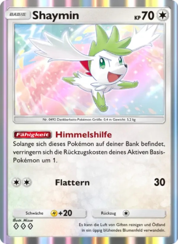 Shaymin card in German