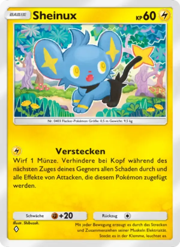 Shinx card in German
