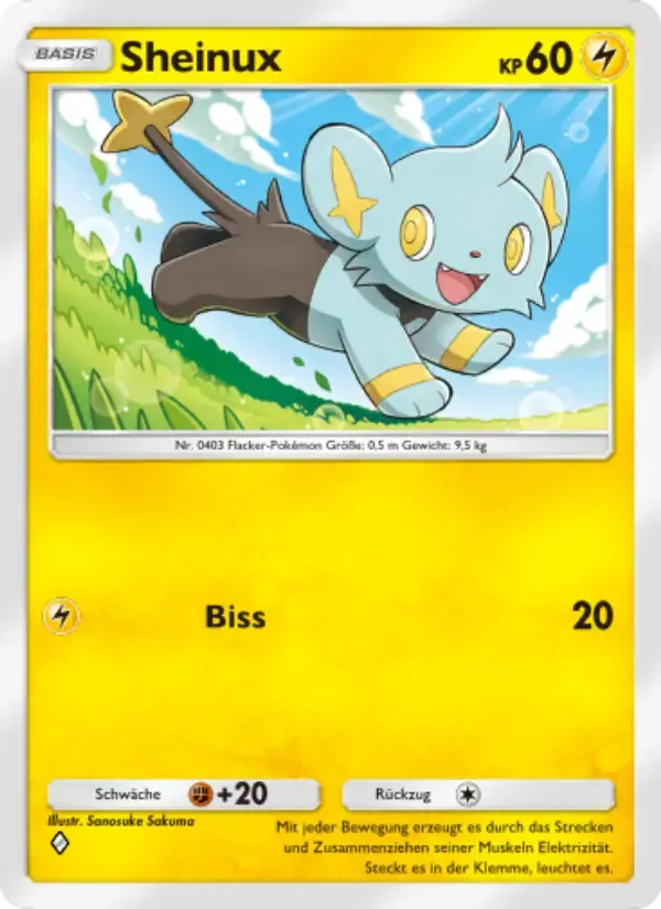 Shinx card in German