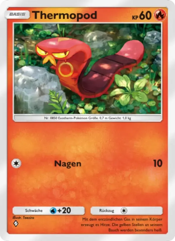 Sizzlipede card in German