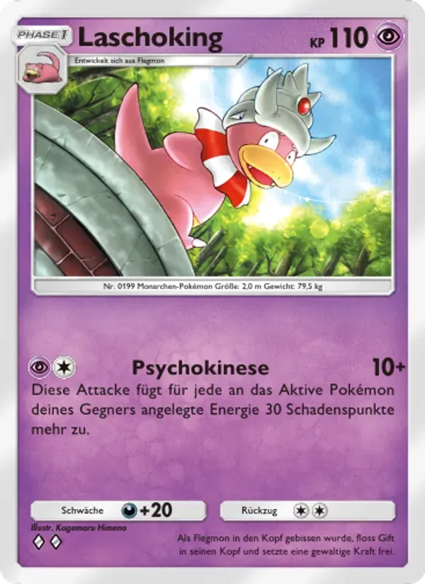Slowking card in German