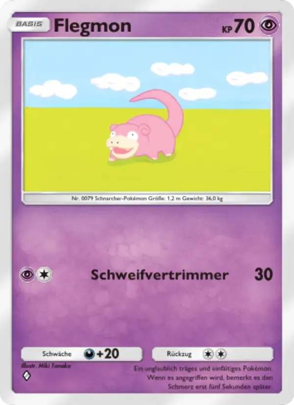 Slowpoke card in German