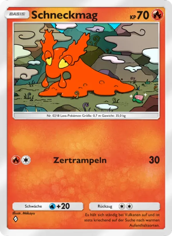 Slugma card in German