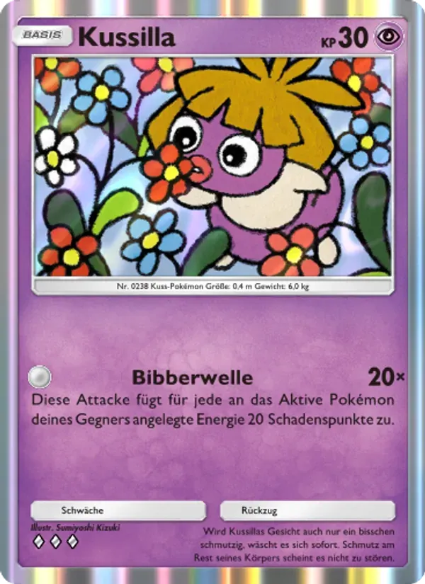 Smoochum card in German