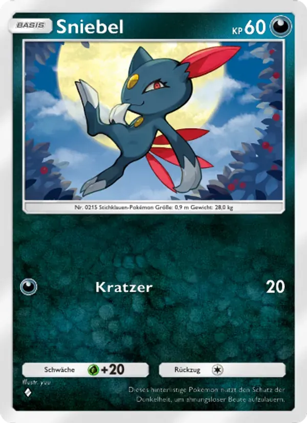 Sneasel card in German