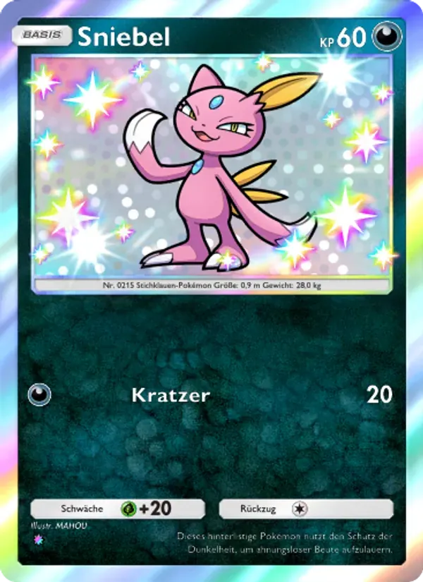 Sneasel card in German