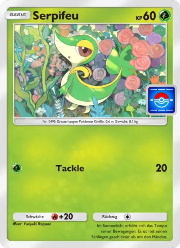 Snivy card in German