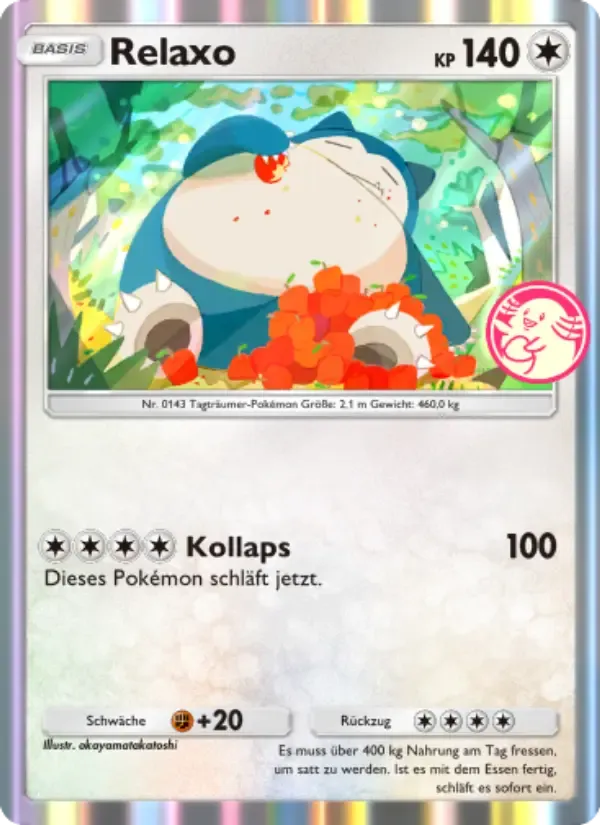 Snorlax card in German