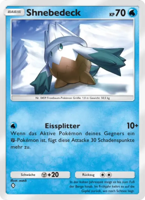 Snover card in German