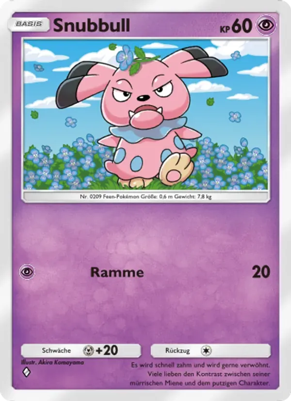 Snubbull card in German