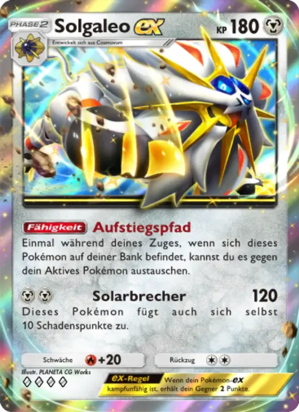 Solgaleo ex card in German