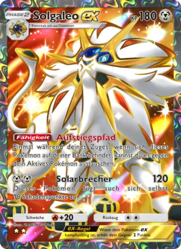 Solgaleo ex card in German