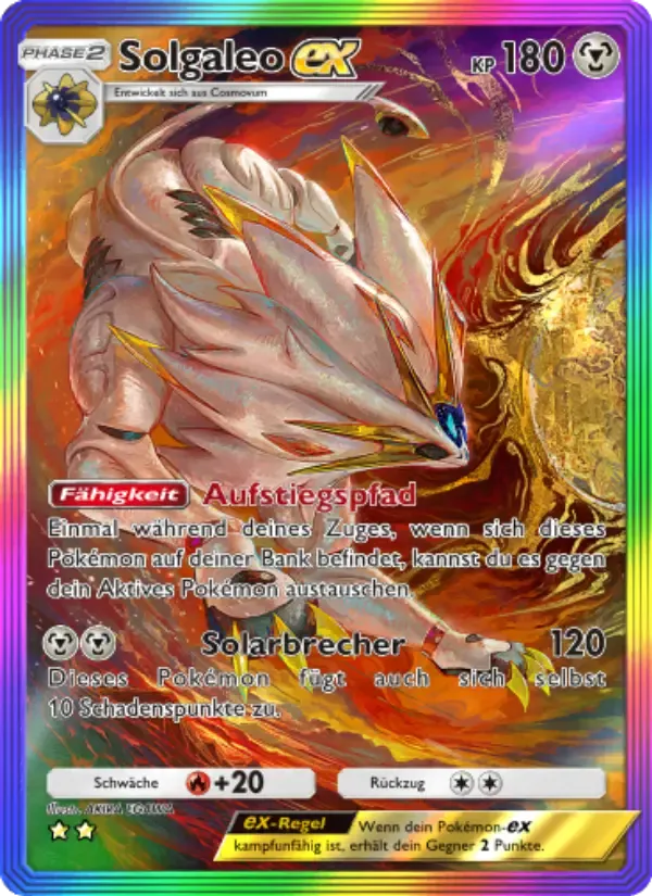Solgaleo ex card in German