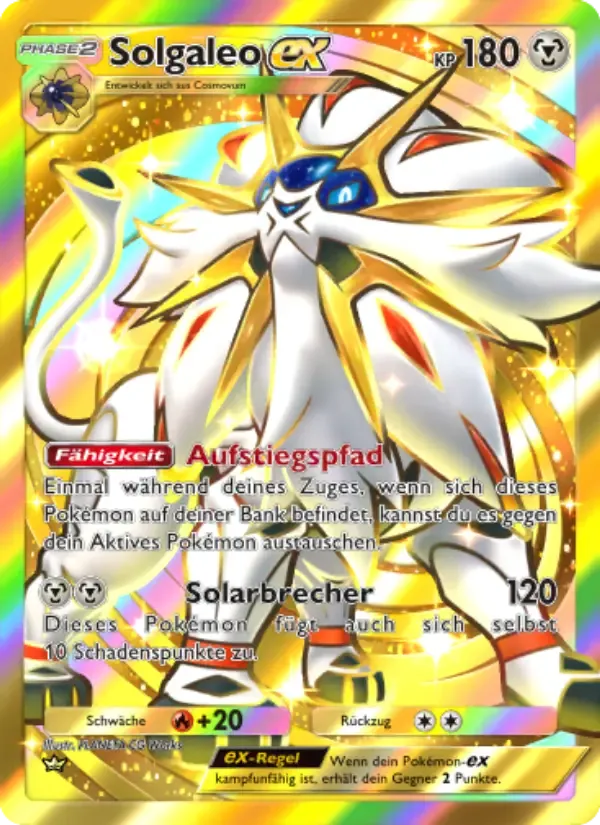Solgaleo ex card in German