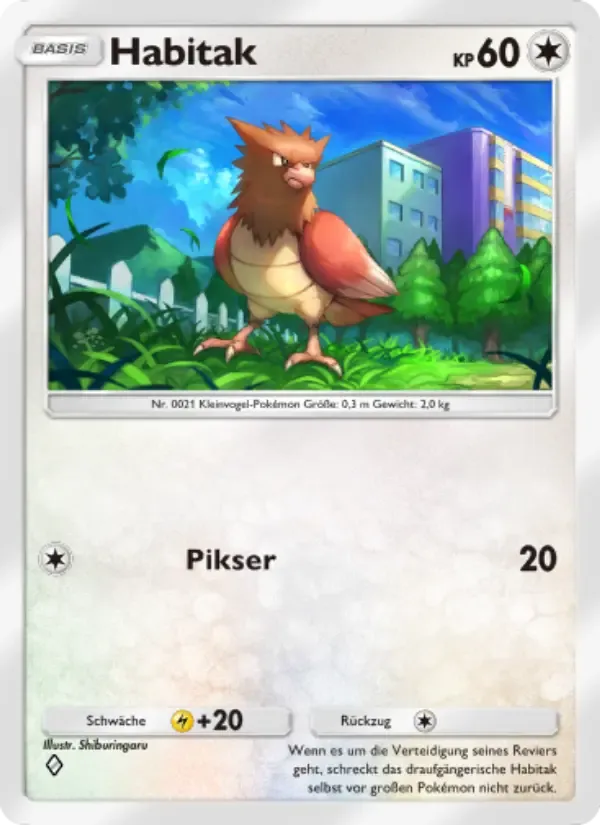 Spearow card in German