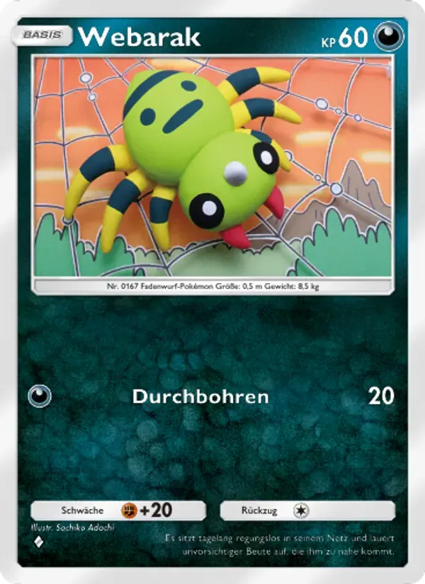 Spinarak card in German