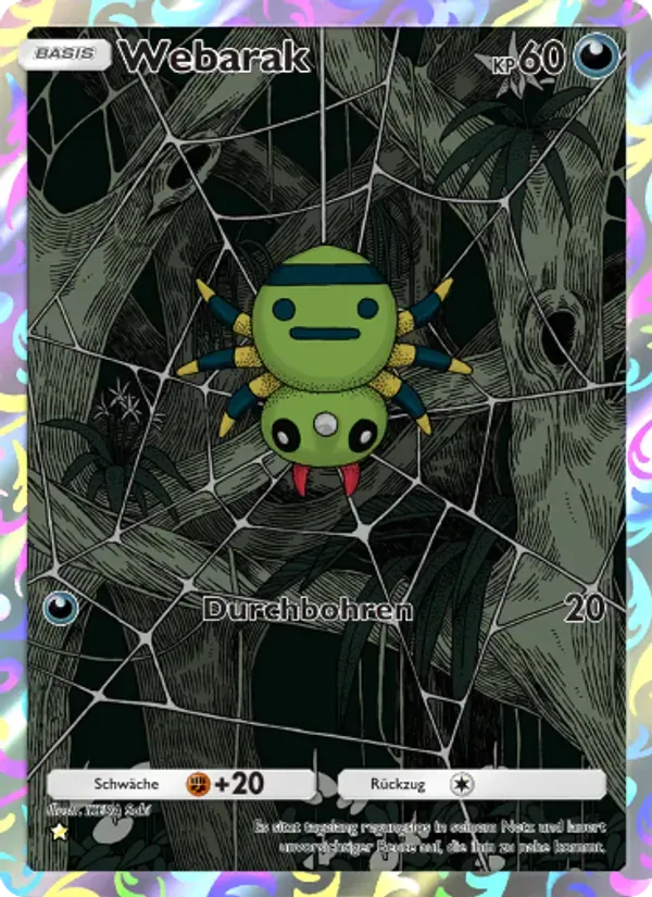Spinarak card in German