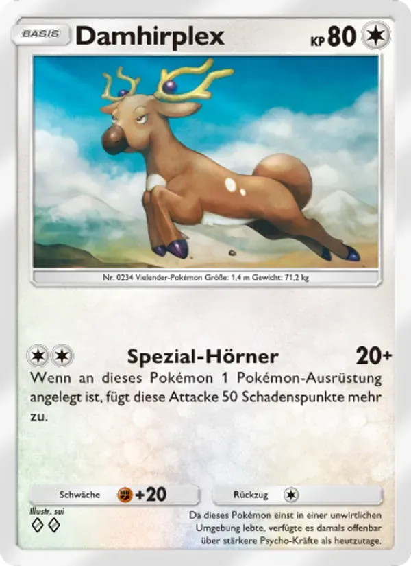Stantler card in German