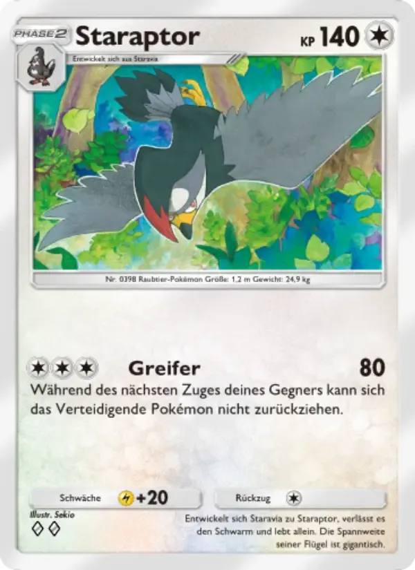 Staraptor card in German